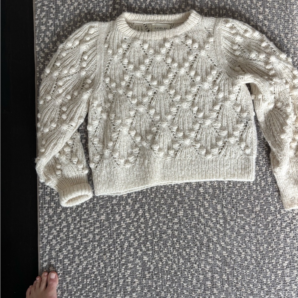 Eleven Six Alapaca Wool Cream Women's Sweater